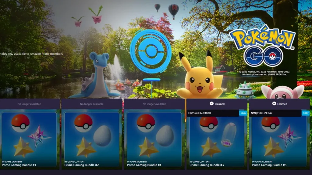 How to redeem Prime Gaming codes for Pokemon Go 1