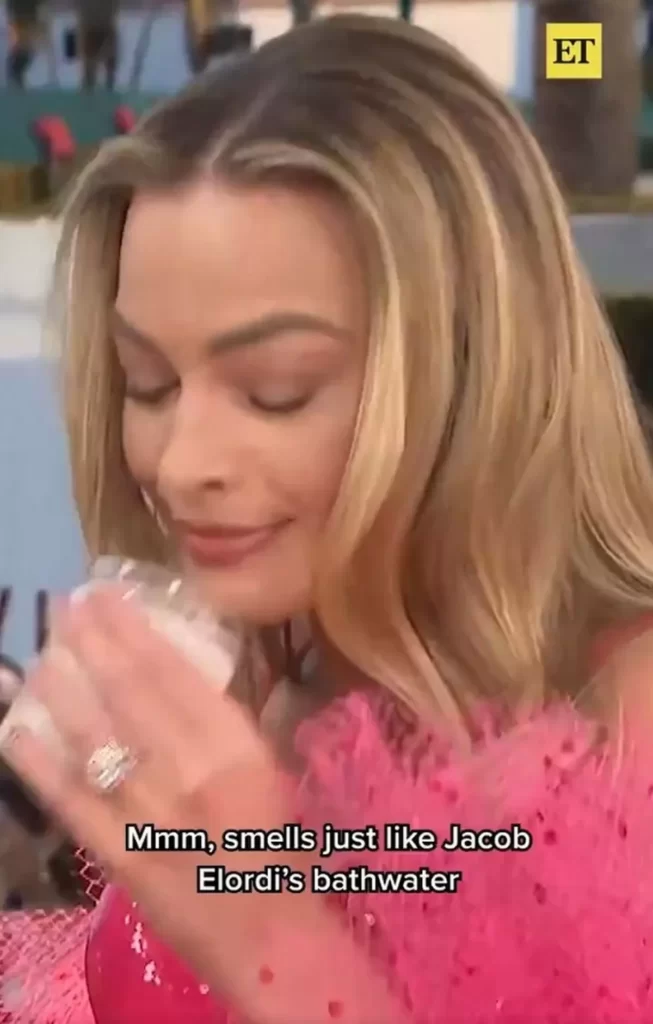 Margot Robbie sniffs bathwater candle after intrigued by raunchy movies 2