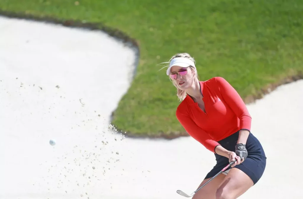 Paige Spiranac Playfully Questions Bryson DeChambeau During Golf Outing 1