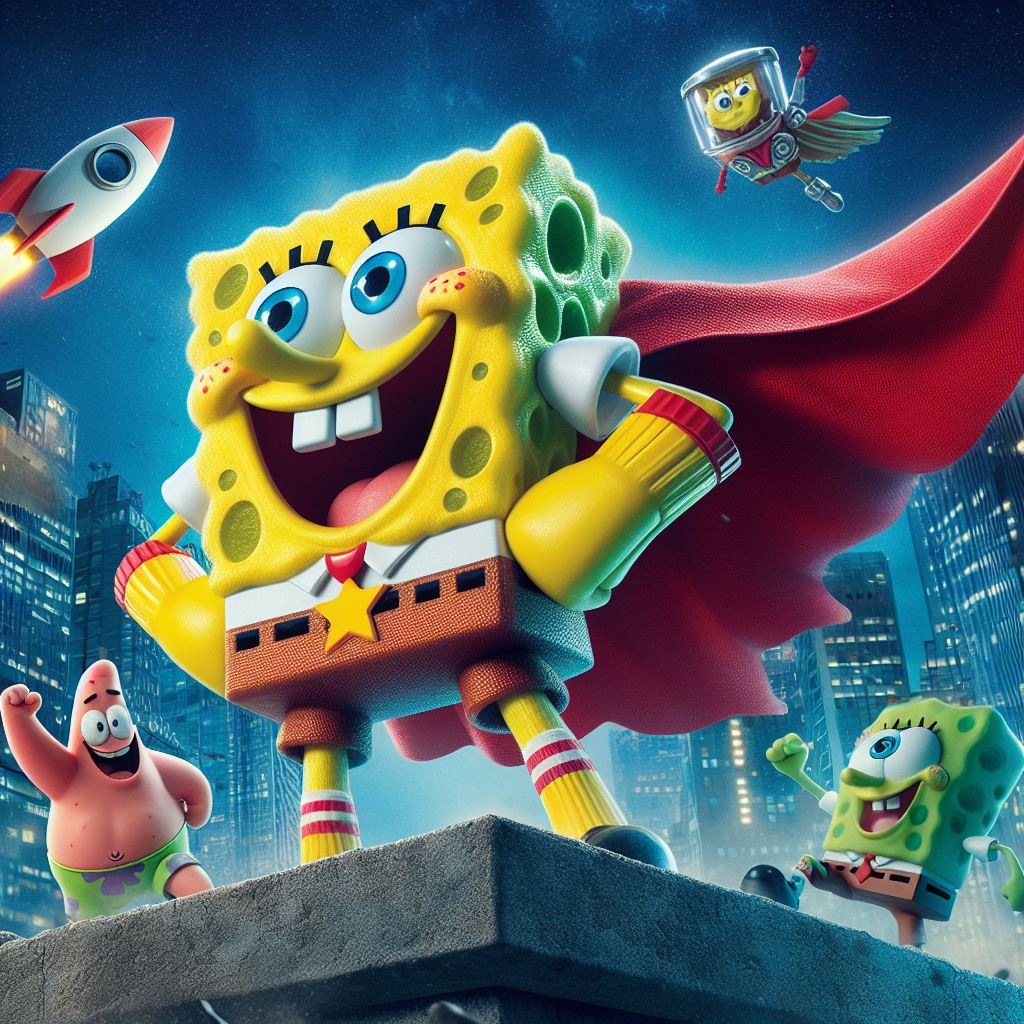 Spongebob killed the heroes of the DC Universe blood everywhere 19