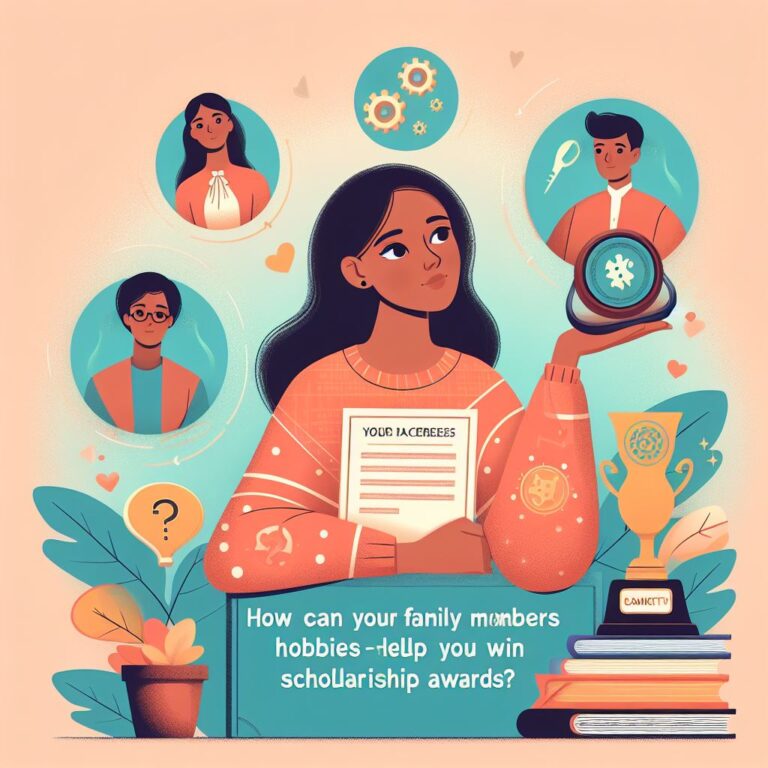 How can your family members’ careers or hobbies help you win scholarship awards?