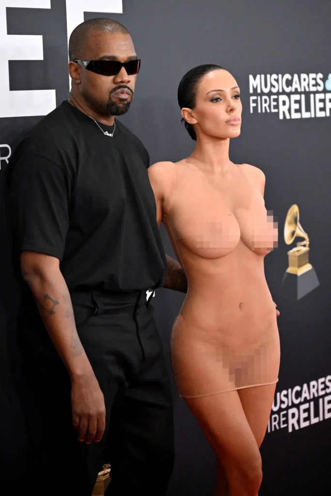 Kanye West and Bianca Censori escorted out of Grammys 2025 WOW NUUDE 2