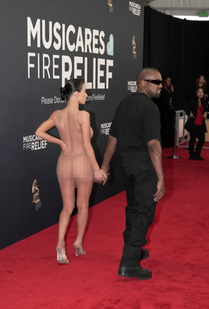 Kanye West and Bianca Censori escorted out of Grammys 2025 WOW NUUDE 6